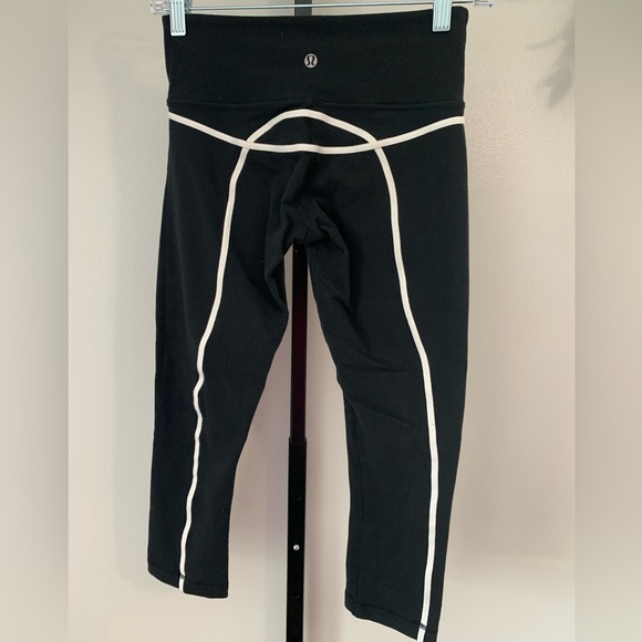 lululemon athletica Pants - lululemon Black Leggings with White Trim